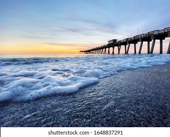 Waves At Venice Beach Fishing Pier