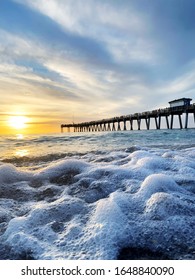 Waves At Venice Beach Fishing Pier