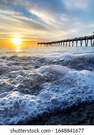 Waves At Venice Beach Fishing Pier