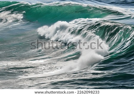 Waves of water of the river and the sea meet each other during high tide and low tide. 