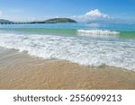 Waves and White Clouds in Yalong Bay Hainan China