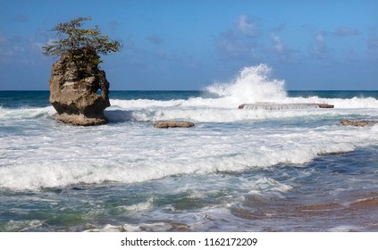 Waves,rocks And Surf In The Southern Caribbean Coast Of Costa Rica