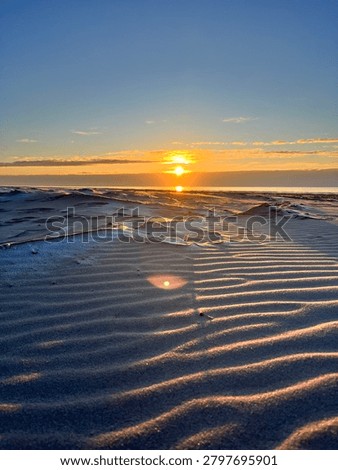 Wavey sand at a beach in Denmark 