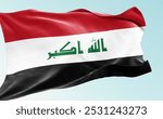 Waving flag of Iraq High resolution