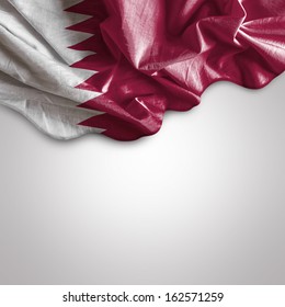 Waving Flag Of Qatar, Western Asia