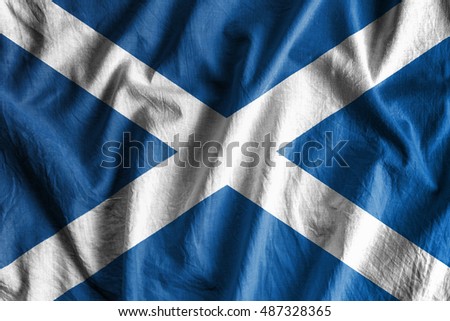 Waving flag of Scotland
