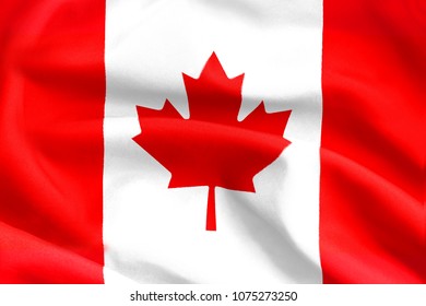 Waving Texture Canada Flag Cloth Background Stock Photo 1075273250 ...