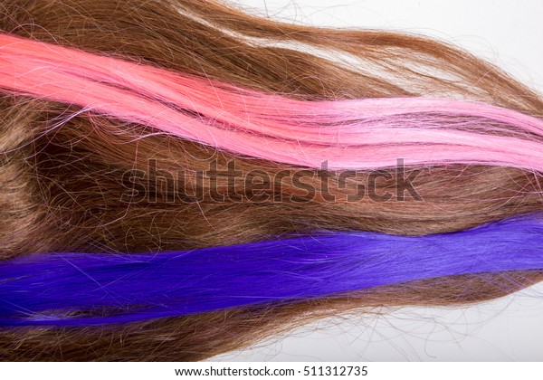 Wavy Brown Hair Highlights Isolated On Royalty Free Stock Image