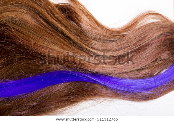 Wavy Brown Hair Highlights Isolated On Stock Photo Edit Now