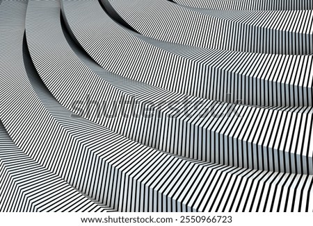 Wavy, parallel gray lines create a futuristic, dynamic, minimalist design
