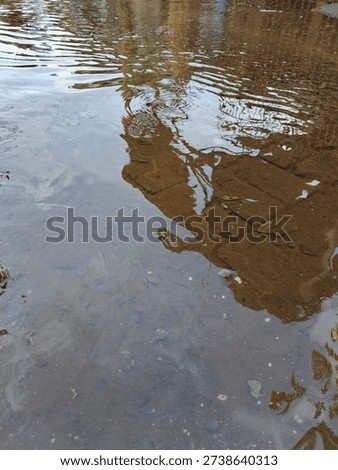 A wavy puddle with an unclear shadow