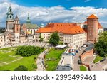 Wawel Royal Castle and Cathedral in Cracow, Poland.