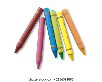 Wax Crayons Isolated White Background Stock Photo 2136391895 | Shutterstock