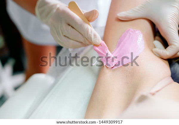 Waxing Armpit Hair Pink Wax Close Stock Photo Edit Now 1449309917