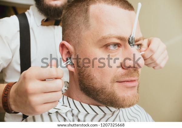 Waxing Hair Removal Ears Pulling Hair Stock Photo Edit Now