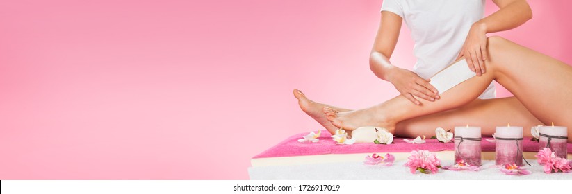 Waxing Salon Or Spa. Hair Removal Using Wax