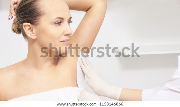 Waxing Woman Body Hair Removal Salon Stock Photo Edit Now 1158146866