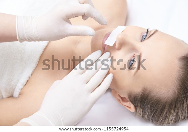 Waxing Woman Leg Sugar Hair Removal Stock Photo Edit Now 1155724954