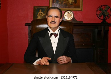 Waxwork Of Marlon Brando As Godfather Don Vito Corleone. Taken At Wax Museum In San Antonio, TX On September 25, 2006.