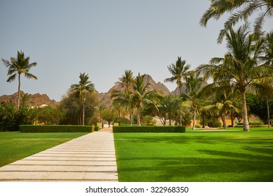 Way To Beach In Tropical Resort.