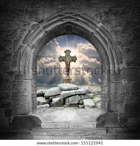 Way to cemetery. End of life concept. 