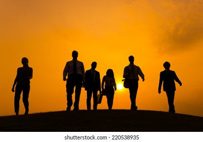 Family Four Silhouette By Sunset Stock Photo (edit Now) 151909523