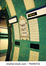 Way Out Signs In London Tube