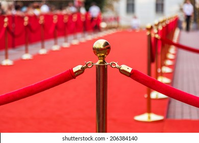 Way to success on the red carpet (Barrier rope) 