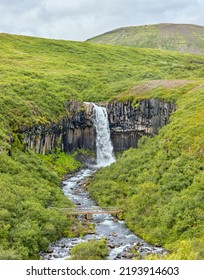 Way To Waterfall Svartifoss At Vatnajökull National Park In Iceland
