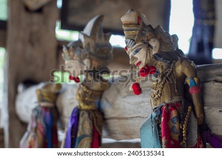 Wayang Golek, Puppets Arts form West Java, Indonesia. Wayang golek is a wayang art made of wood, Traditional Sundanese Puppet