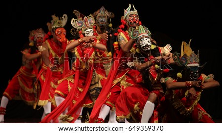 Wayang Topeng Jawa Timur,  a traditional dance from East java Indonesia