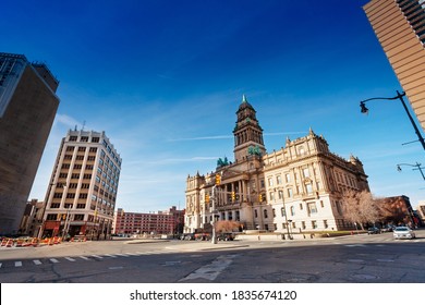 Wayne County Building On Cadillac Square In Detroit, Michigan, USA