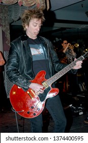 Wayne, NJ/USA - February 10, 2006: Guitarist Ricky Byrd performs with Southside Johnny and the Asbury Jukes at a benefit concert in New Jersey.