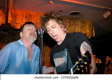 Wayne, NJ/USA - February 10, 2006: Singer Southside Johnny and guitarist Ricky Byrd perform at a benefit concert in New Jersey.
