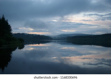 Wayoh reservoir, Lancashire, UK, at dusk - Shutterstock ID 1168330696