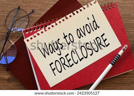 Ways To Avoid Foreclosure text on wooden block on chart background , business concept