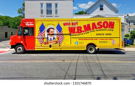 WB Mason Company Office Supplies Delivery Truck, Saugus Massachusetts USA, May 29, 2018