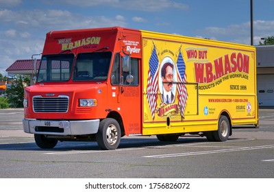 WB Mason Office Supplies Delivery Truck, Saugus Massachusetts USA, June 12, 2020