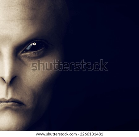 We bring you no harm. Conceptual shot of an extraterrestrial.