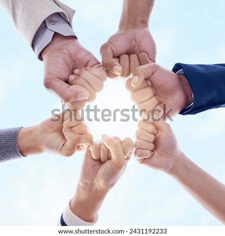 But we can all do small things, with great success. Below shot of a group of unrecognizable businesspeople joining their hands together in a unity.