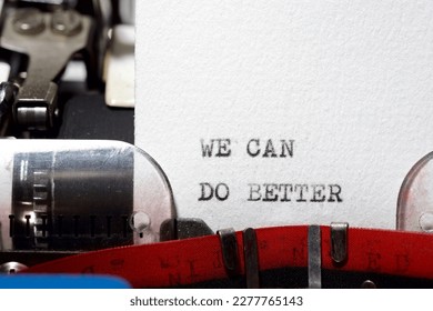 We can do better text written with a typewriter.