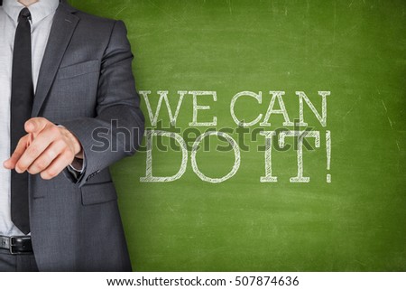 We can do it on blackboard with businessman