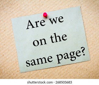 Are We On The Same Page Images Stock Photos Vectors Shutterstock