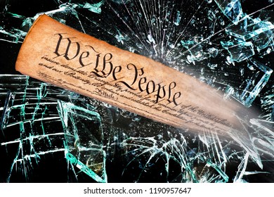 We The People Breaking Through The Broken Glass.