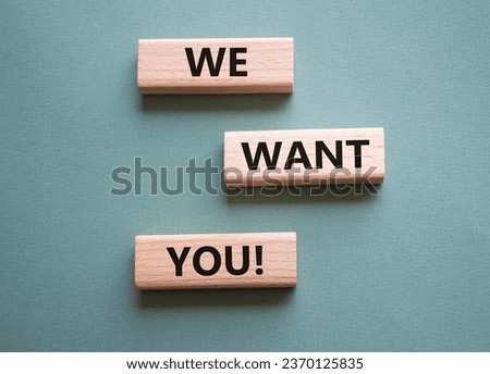 Similar – We want you Profession