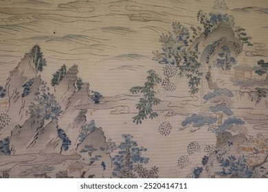 We will propose a design that uses old antique kimono fabric as a background.