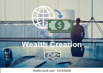Wealth Creation Affluence Investment Concept