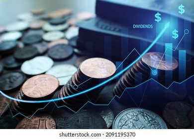 Wealth And Financial Freedom Creation Through Dividend Reinvestment (DRIP) Plan With Well Known Safe Low Expense Ratio Index Funds  - Shutterstock ID 2091195370
