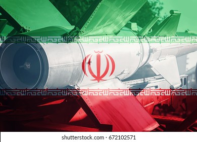 Weapons Of Mass Destruction. Iran ICBM Missile. War Background.