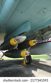 Weapons From Military Aircraft Belonging To The Indonesian Air Force That Have Been Retired And Are On Display At The Aerospace Museum In Yogyakarta, Indonesia